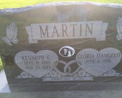 Ken Martin's burial marker. Ken Martin's burial marker.