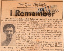The Sport Highlight I Remember. January 17, 1958.