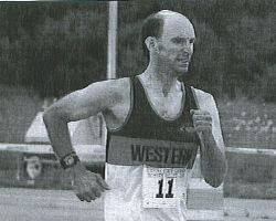 Mel McGinnis in competition.