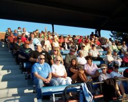 Over 100 guests fill section A of the grandstand.