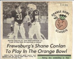 Frewsburg's Shane Conlan To Play In The Orange Bowl. 1985.