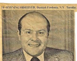 Fredonia's Pat Damore Honored By Soccer Refs. <em>Evening Observer</em> (Dunkirk-Fredonia), 1972. Fredonia's Pat Damore Honored By Soccer Refs. 1972.