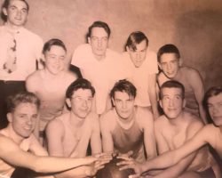 Jamestown YMCA early 1950s. Ted Olsen is front row, second from left.