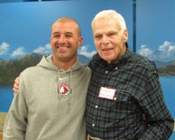 Terry Ransbury with JHS football coach Tom Langworthy