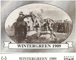 Front &amp; back of 1909 Kentucky Derby trading card.