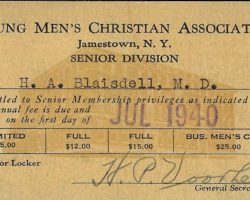 Harold Blaisdell's YMCA membership card.