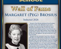 Margaret Brosius Sherman Central School Wall of Fame.